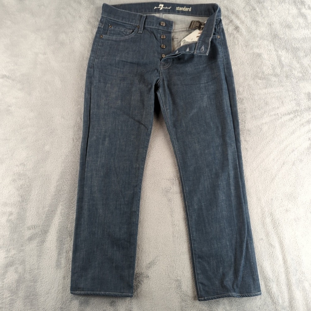 7 For All Mankind Jeans‎ Mens 31x28 Standard Fit Straight Leg Button Fly USA
